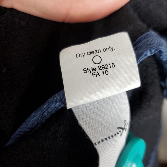 J CREW Boiled Wool Double Breasted Blazer Size 2 Black Surgeons Cuffs Womens - Picture 14 of 15